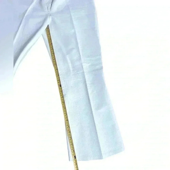 Peter Som White Leather Cropped Pants - Picture 12 of 15